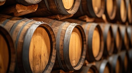 Traditional Oak Barrels for Fine Wine Aging