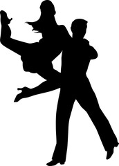 Ballroom dancing silhouette