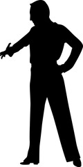 Ballroom dancing silhouette