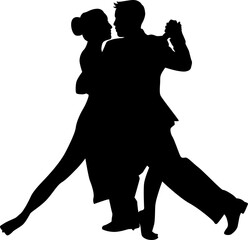 Ballroom dancing silhouette