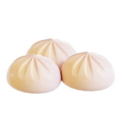 PNG 3D baozi illustration isolated on a white background