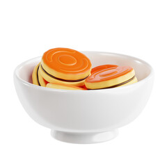 PNG 3D biscuits illustration isolated on a white background