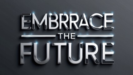 Embrace the Future with Modern 3D Typography Design