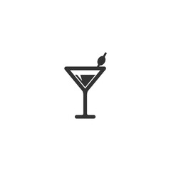 Cocktail icon isolated on transparent background