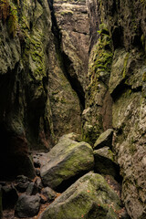 stone wall in the rock