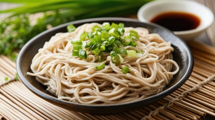 Refreshing Noodles with Green Onions and Sauce