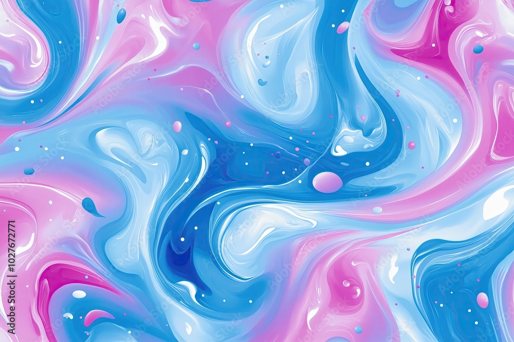 Poster vibrant cosmic patterns with swirling blue and pink hues create a sense of wonder in space