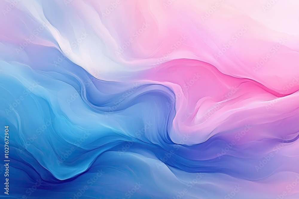 Poster vibrant cosmic patterns with swirling shades of blue and pink creating a wondrous atmosphere