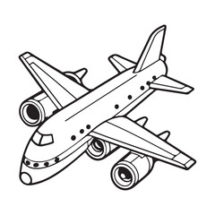 Airplane Silhouette Vector Graphic Perfect for Design Projects