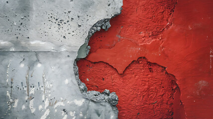 Abstract red and grey wall texture, perfect for grunge and urban design projects. 
