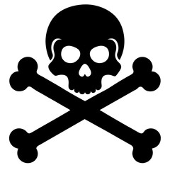 Crossbones Silhouette vector illustration