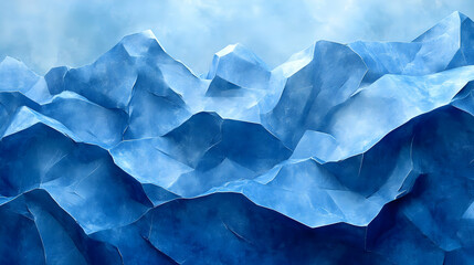Abstract Blue Mountain Background Illustration