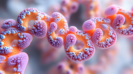 Abstract 3D Illustration of a Colorful Organic Form