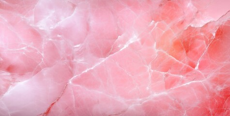 Close-up of pink marble texture with delicate veins of red and white, showcasing a natural, luxurious stone pattern