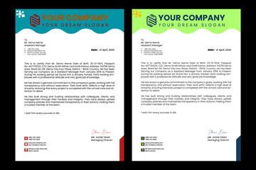 Obraz premium Elegant Letterhead Template just Professional Stationery for Business Presentations