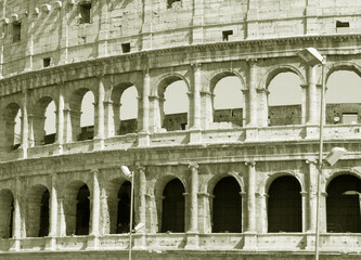 Obraz premium Colosseum in Rome - Flavian Amphitheatre closeup, Italy, Europe.