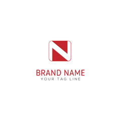 N letter logo design n logo template