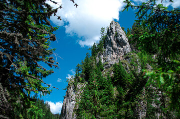 Distant view of the mountain peak
