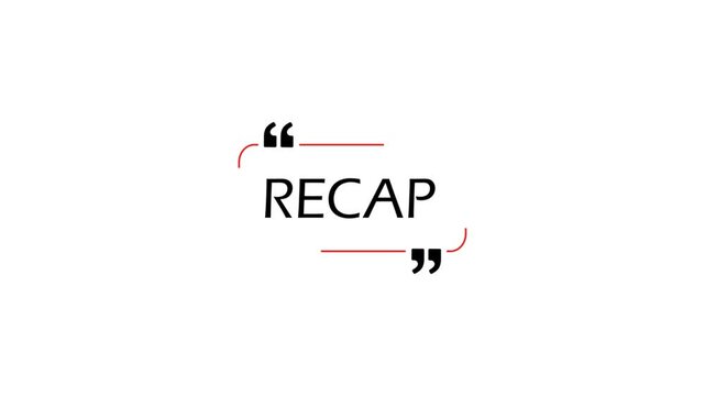 recap text on white background	