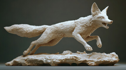 Dynamic Fox Sculpture