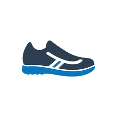 Athletic shoe icon on white background