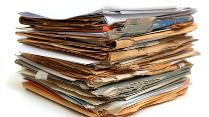 business documents and papers sprawled across a desk, symbolizing overwhelming workloads, disorganization, and the challenges of managing information overload