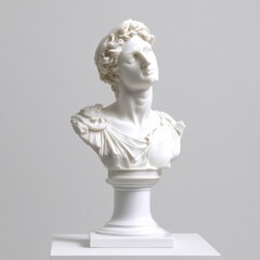 Obraz premium a white marble bust of a man on a pedestal