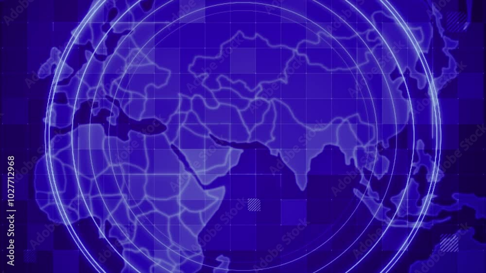 Poster futuristic technology abstract background with basic geometry line and world map element