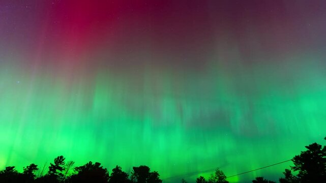 Northern light Capture from Burleigh Falls one of the areas in Ontario.