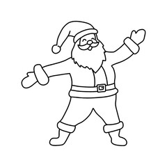 Cute Santa Claus in doodle style.