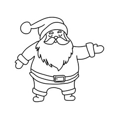 Cute Santa Claus in doodle style.