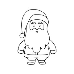 Cute Santa Claus in doodle style.
