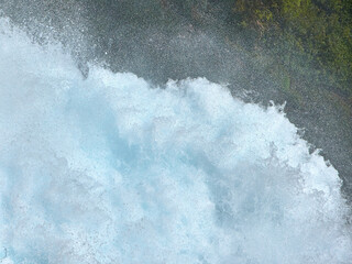 torrent of crystal clear waters in the southern Andes of Chile