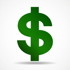 Symbol dollar. Usd currency symbol. Vector illustration