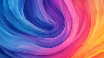Obraz premium A vibrant and colorful abstract swirl of hues, blending shades of blue, pink, and orange in a dynamic display of artistry, perfect for backgrounds and creative projects.