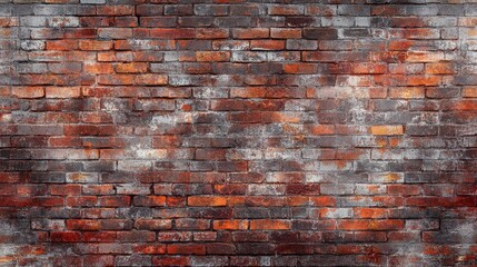 Naklejka premium Background of red brick wall. Old vintage brick wall pattern.