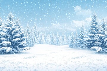 Snowy winter season background