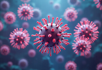 malicious virus view under the microscope