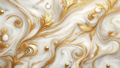 white marble texture with golden veins background,generative ai