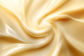 Fototapeta premium A minimalistic composition of smooth milky lotion swirls creating a soothing and luxurious texture that evokes calmness and elegance