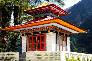 A beautiful view of the Buddhist Monastery of the Himalayas © Anupam