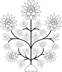 Islamic floral ornamental design. Traditional Arabic and Indian motifs. Great for fabric and textiles, wallpaper, packaging, or any desired idea.