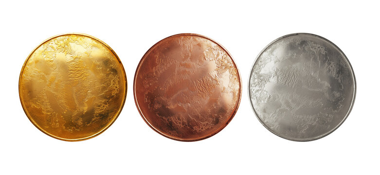 gold medal or coin isolated on free PNG background. Award, coin.
