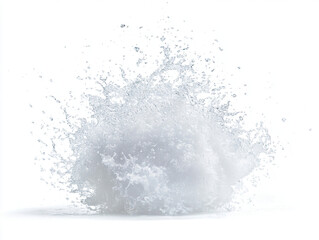 water balloon explosion, white background