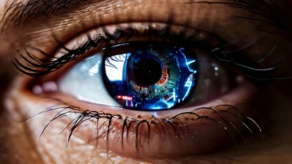 Naklejka premium Close up of eye