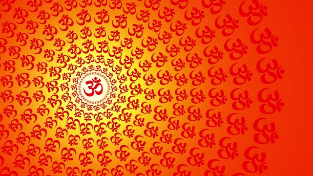 om hindu lord shiva sign animation