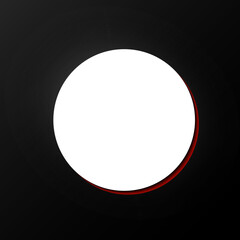 Abstract 3D circle isolated on black background