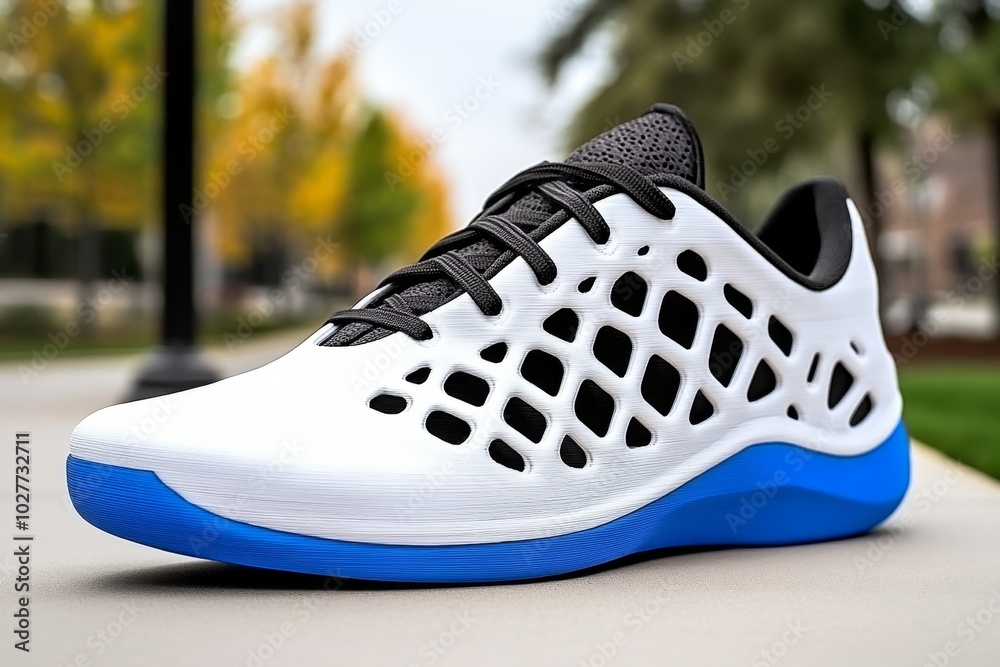 Aufkleber Futuristic 3D-printed shoes, where customers design their own custom fit and style using advanced materials, and the shoes are printed on-demand for a perfect, personalized experience