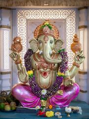 Beautifully decorated Statue of Lord Ganesha