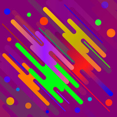 Abstract colorful background of various rounded shapes